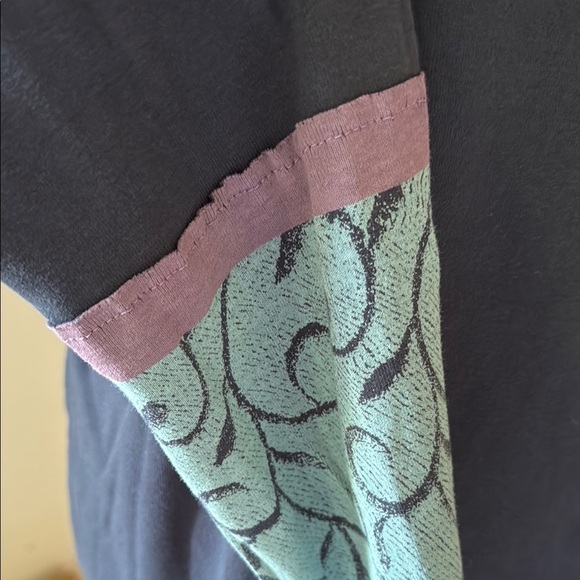 Cirque Du Soleil XXL Women's Artistic Patchwork Asymmetrical Artsy Cotton Top - Picture 7 of 8